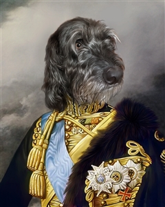 Custom Renaissance Pet Portrait | Royal Dog Portrait as A King | from Photo