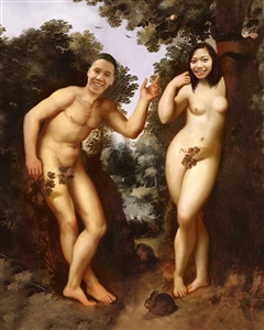 Personalized Renaissance Portrait Adam and Eve from Photos