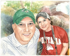 Hand-Painted Watercolor Portraits from Photos | Custom Watercolor Painting from Photo