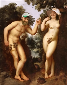 Personalized Renaissance Portrait Adam and Eve from Photos