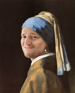 Personalized Renaissance Portrait Girl with a Pearl Earring from Photo