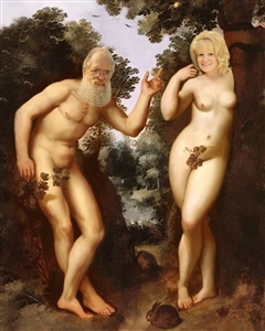 Personalized Renaissance Portrait Adam and Eve from Photos