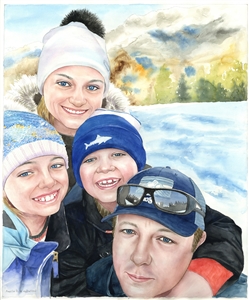 Hand-Painted Watercolor Portraits from Photos | Custom Watercolor Painting from Photo