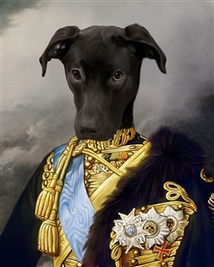 Custom Renaissance Pet Portrait | Royal Dog Portrait as A King | from Photo