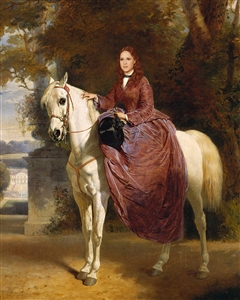 Custom Royal Portrait Empress on Horseback from Photo