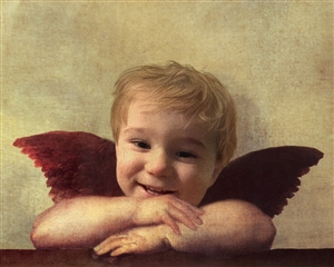 Custom Renaissance Portrait Angel from Photo