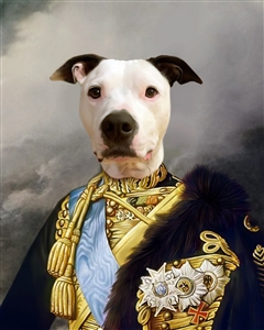 Custom Renaissance Pet Portrait | Royal Dog Portrait as A King | from Photo