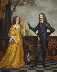 Custom Royal Portrait Willem II Prince of Orange and His Wife from Photos