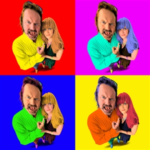 Pop Art 4 Panels Portrait from Photo