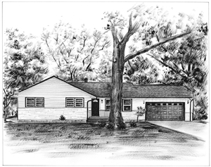 Hand Painted Ink Rendering Portraits from Photos