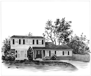 Hand Painted Ink Rendering Portraits from Photos