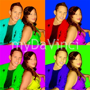 Pop Art 4 Panels Portrait from Photo