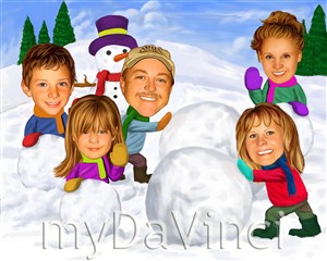 Snowman Caricature from Photos