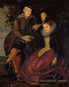 Custom Renaissance Portrait Artist and His Wife from Photos