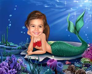 Mermaid Caricature from Photo