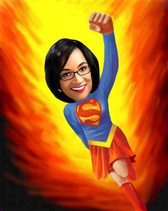 Superwoman Caricature from Photo