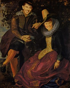 Custom Renaissance Portrait Artist and His Wife from Photos