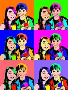 Pop Art 6 Panels from Photos