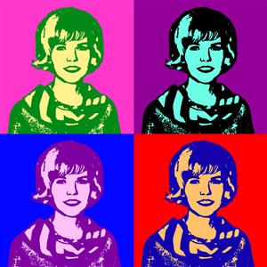 Pop Art 4 Panels Portrait from Photo