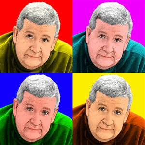Pop Art 4 Panels Portrait from Photo