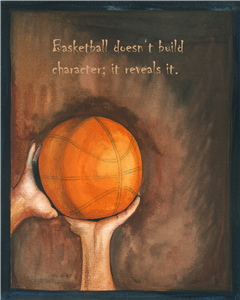 Basketball Diaries Watercolor Print with Custom Text