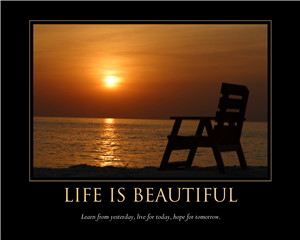 Life is beautiful - Inspirational Print with Custom Text