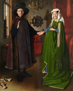 Custom Renaissance Portrait of Arnolfini Couple from Photos