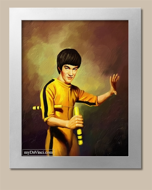 Bruce Lee Oil Painting Original Hand-Painted Art on Canvas NOT a Print 24x36 