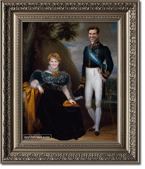 Custom Couples Portrait, King and Queen Painting, Personalized