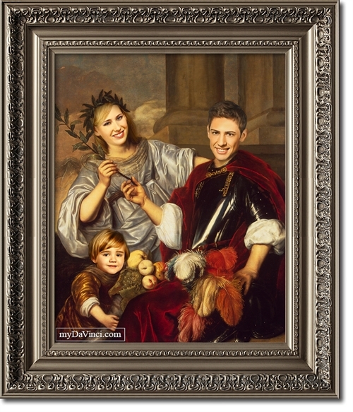 Personalized Renaissance Masterpiece Allegorical Family Portrait from Photos