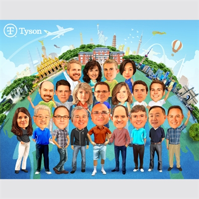 Custom Caricature from Photos for A Business Group,by myDaVinci - myDaVinci