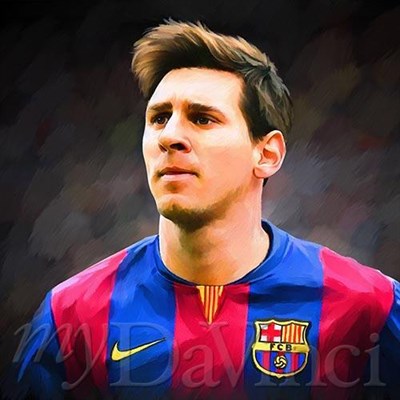 Lionel Messi Oil Painting Giclee - myDaVinci