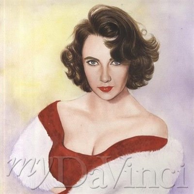 Elizabeth Taylor Watercolor Print,by myDaVinci - myDaVinci