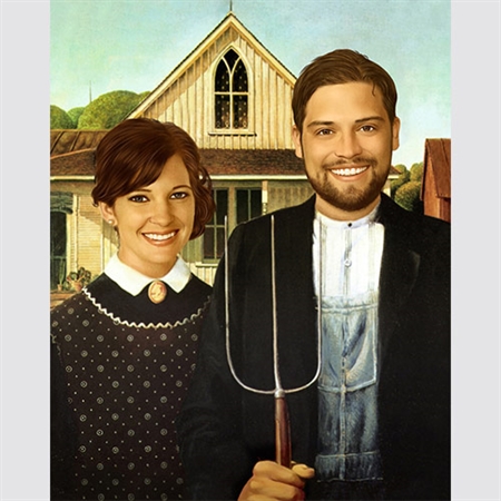 Personalized American Gothic Masterpiece from Photos,by myDaVinci - myDaVinci