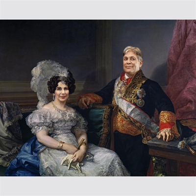 Custom Royal Portrait Antonio Ugarte and His Wife from Photos,by myDaVinci - myDaVinci