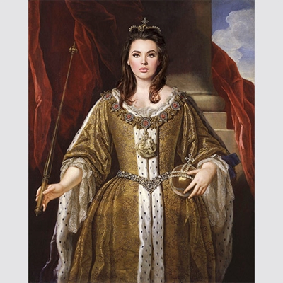 Custom Royal Portrait And Renaissance Masterpiece Queen Anne From Photo