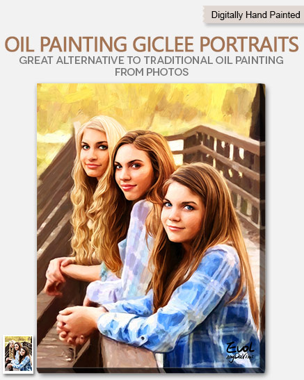 oil painting giclee portrait slide