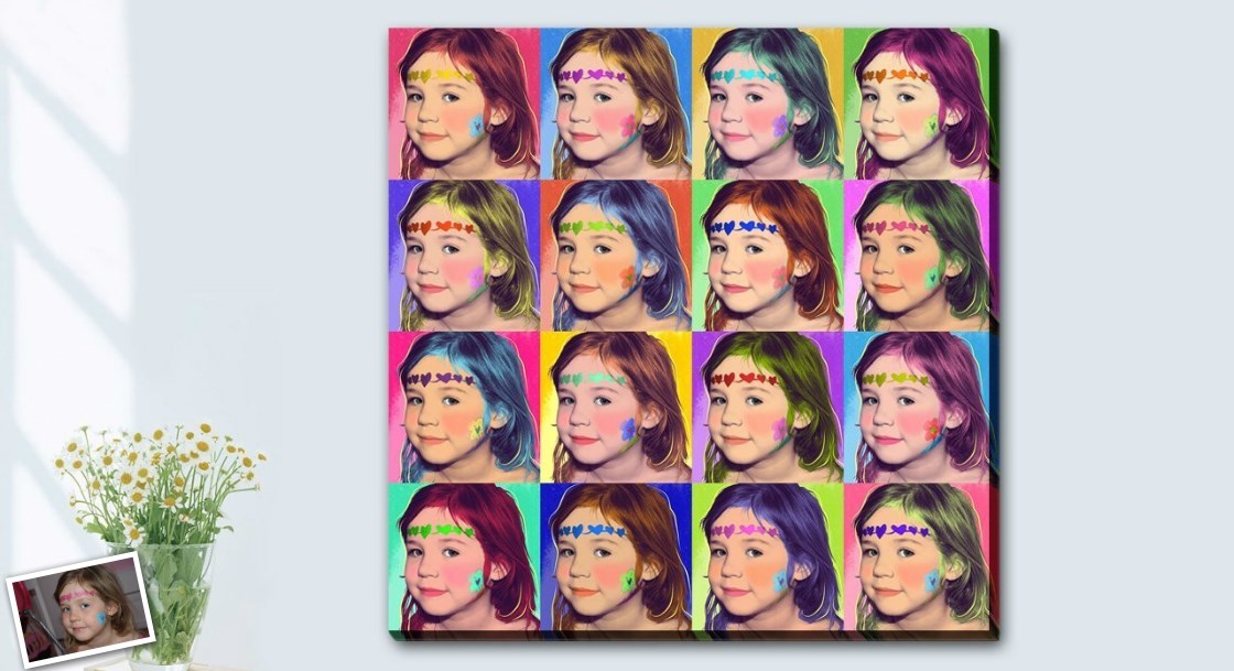 Pop Art 16 Panels from Photos | myDaVinci