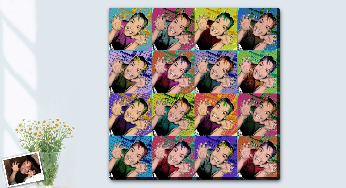 Pop Art 16 Panels from Photos | myDaVinci