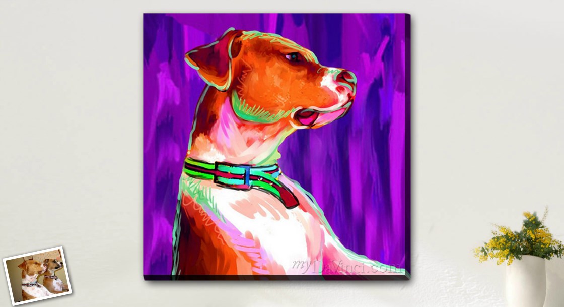 Pop Art 1 Panel of A Dog With Poptastic Style | myDaVinci