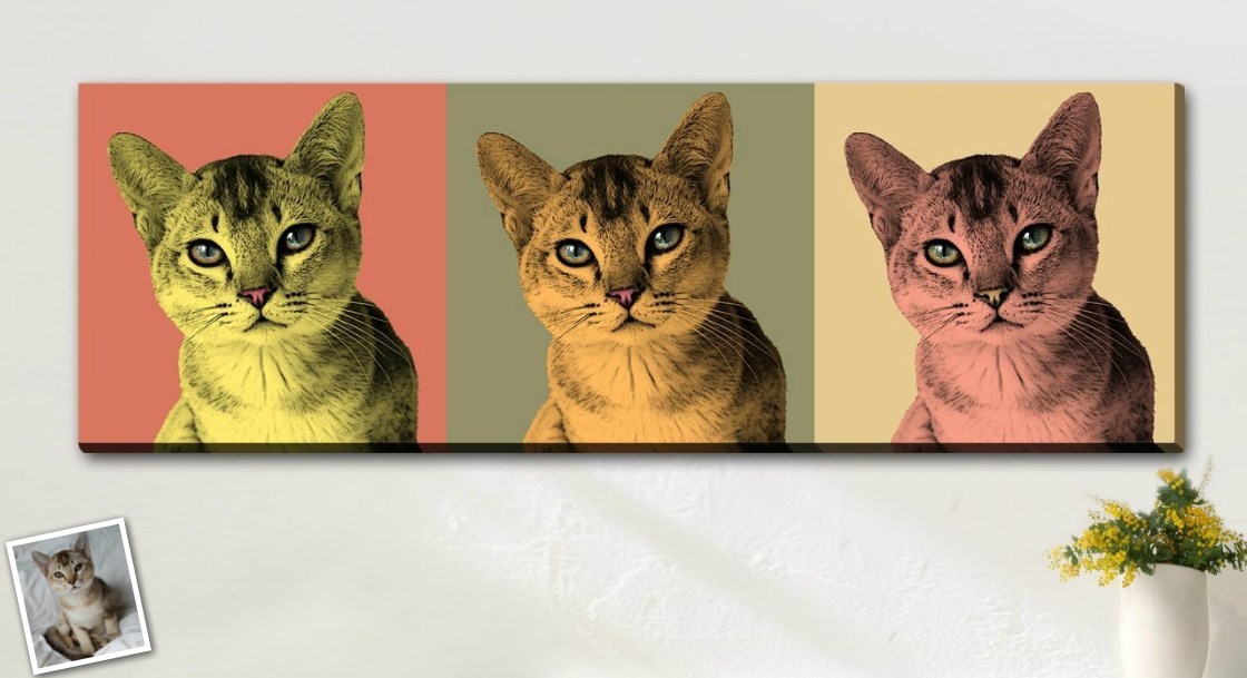 Pop Art 3 Panels from Photos | myDaVinci