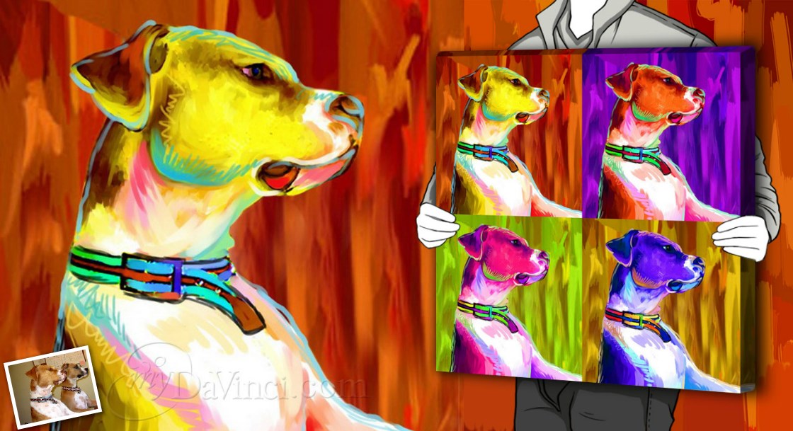 Pop Art 4 Panels from Photos | myDaVinci