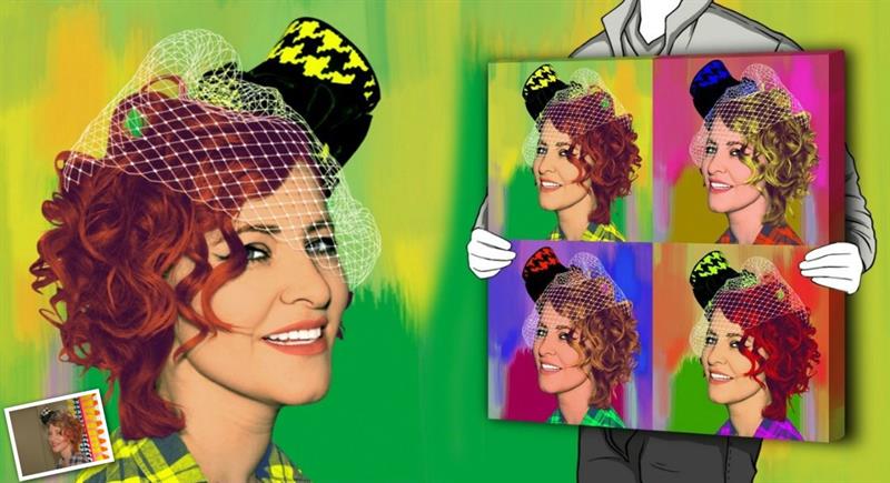 Pop Art 4 Panels from Photos | myDaVinci