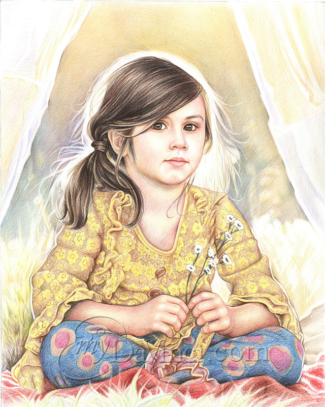 Color on sale pencil painting