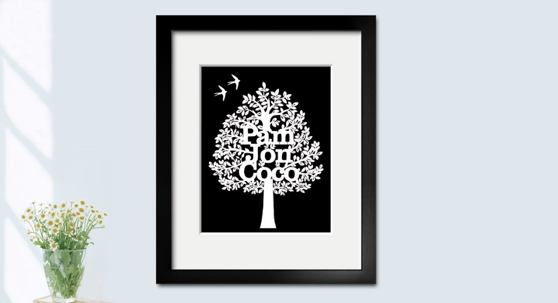 Paper Cut Family Tree with Black Background,by myDaVinci | myDaVinci