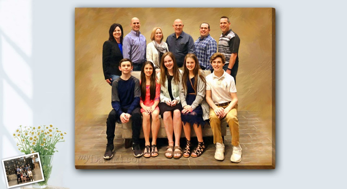 Oil Painting Giclee of Family Portrait from A Photo | myDaVinci