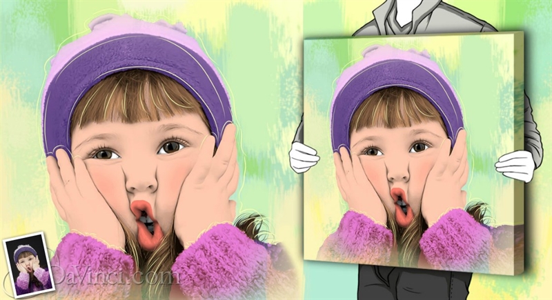 1 Panel Pop Art Portraits from Photos,by myDaVinci | myDaVinci