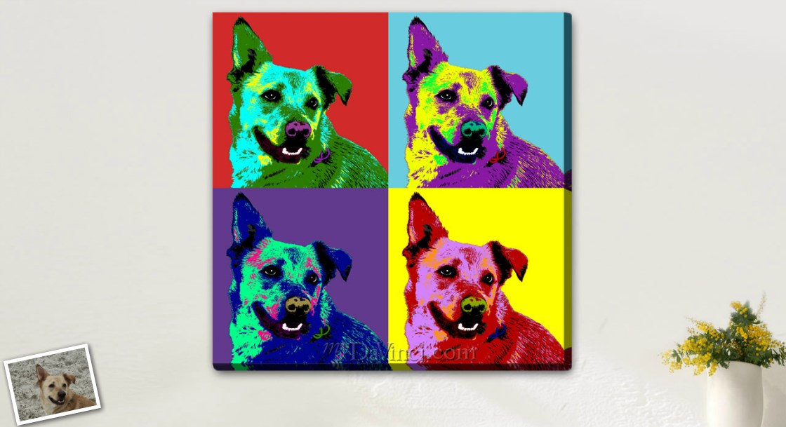 Pop Art 4 Panels from Photos | myDaVinci