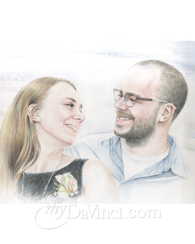 my magic gift pencil sketch couple (a4)-Black : Amazon.in: Home & Kitchen