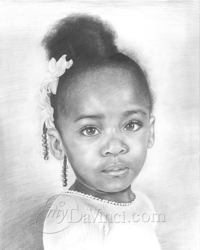 Child or Adult Portrait Sketch Personalized Pencil Drawing Custom Portrait Drawing